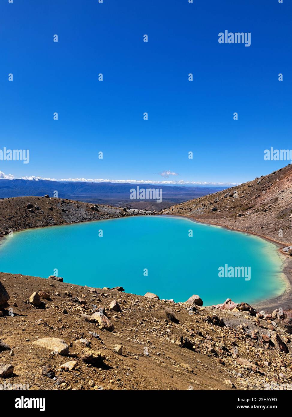Emerald Lake, Tongariro Alpine Crossing - Smartphone Captured Stock Image