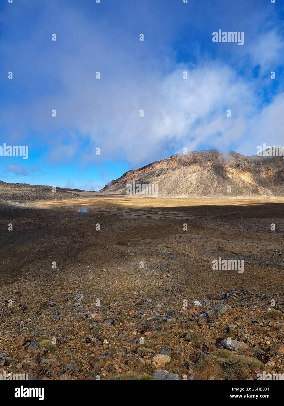 Mountain crater, Tongariro Crossing - Smartphone Captured Stock Image