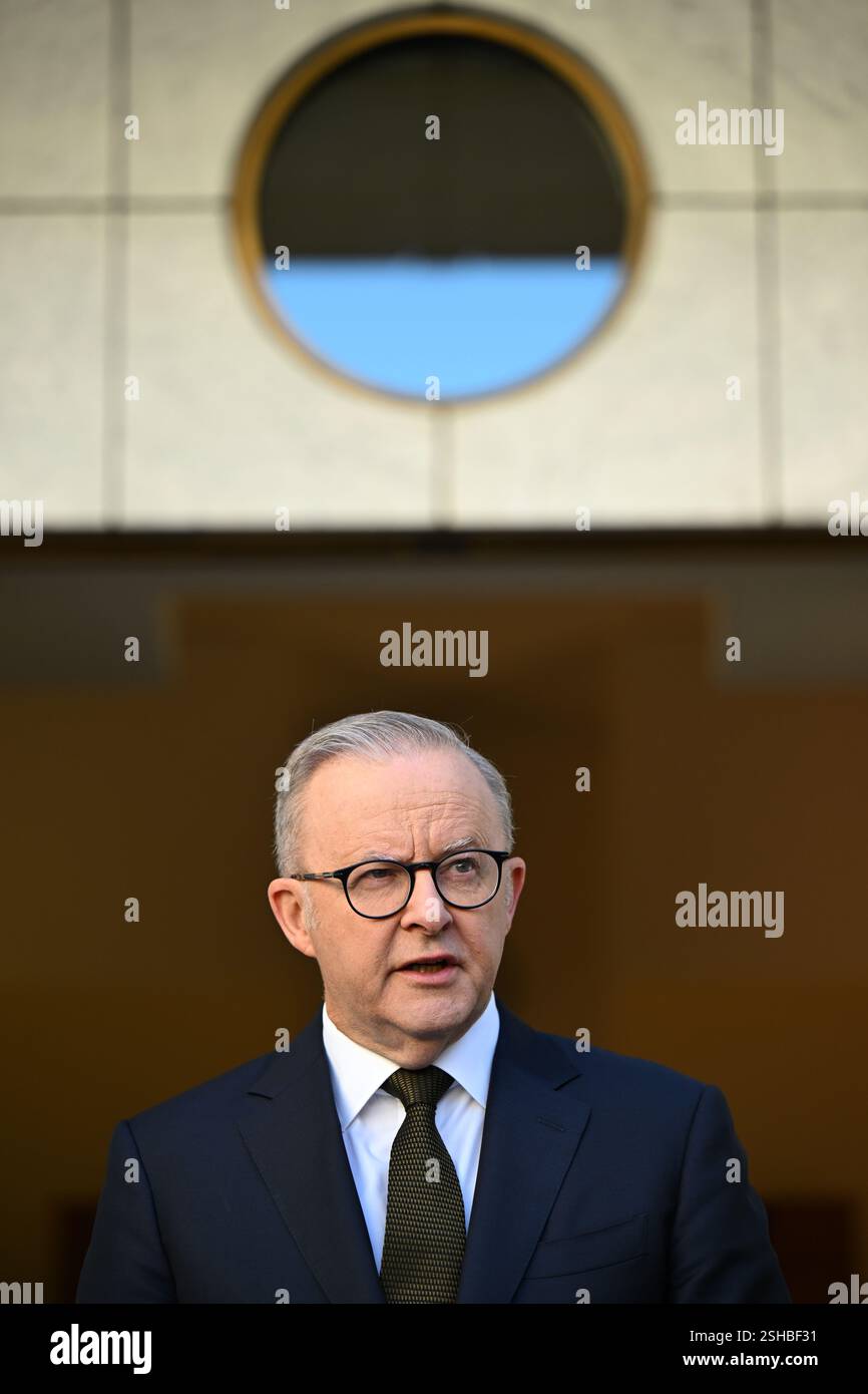 Canberra, Australia. 11th Feb, 2025. Australian Prime Minister Anthony