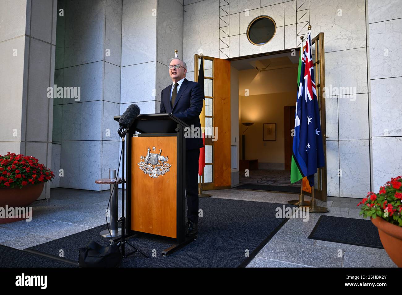 Canberra, Australia. 11th Feb, 2025. Australian Prime Minister Anthony