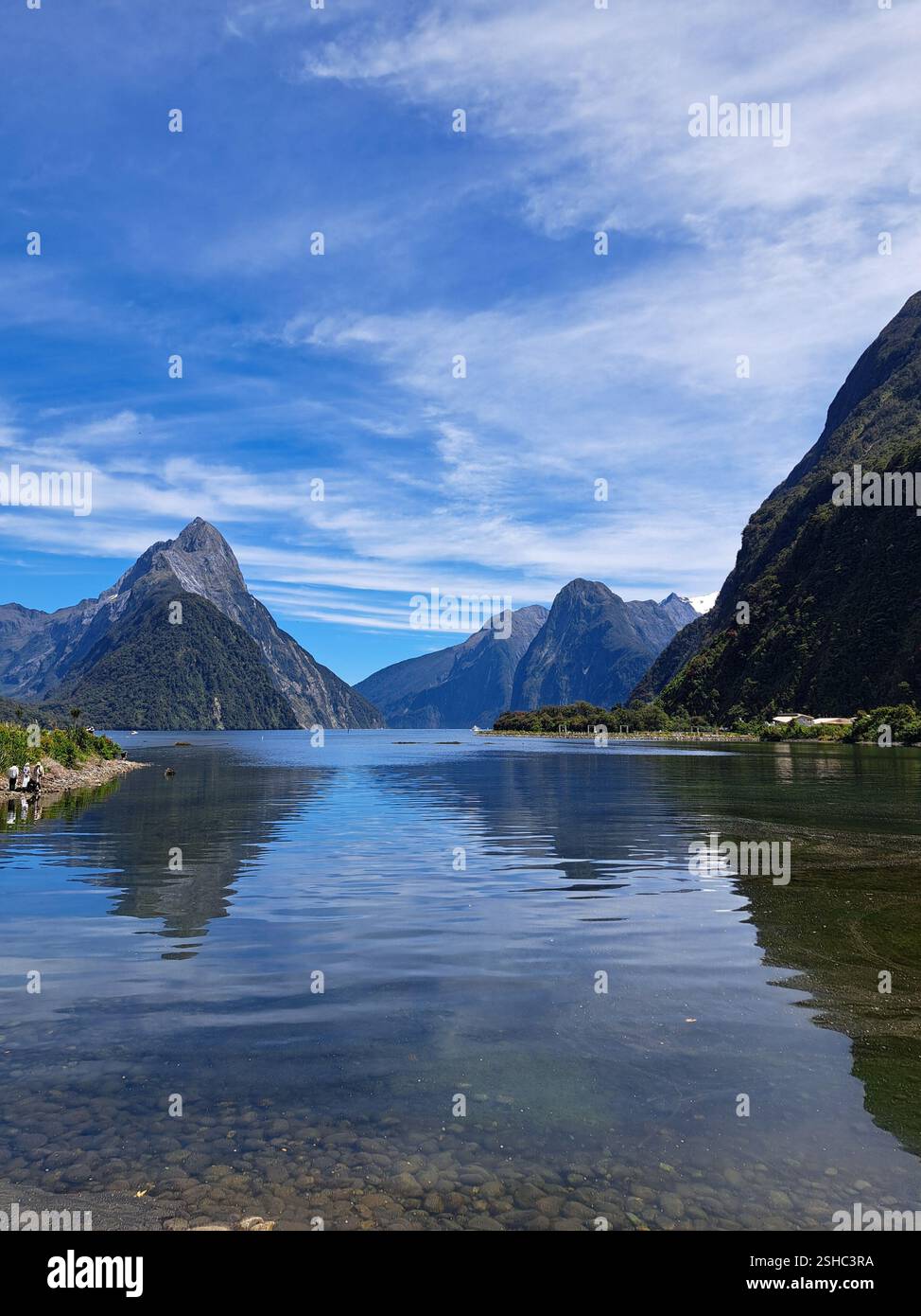 Lake Te Anau on a sunny day - Smartphone Captured Stock Image