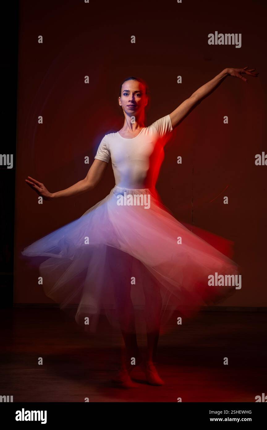 Woman dancing jumping girl long hi-res stock photography and images - Alamy