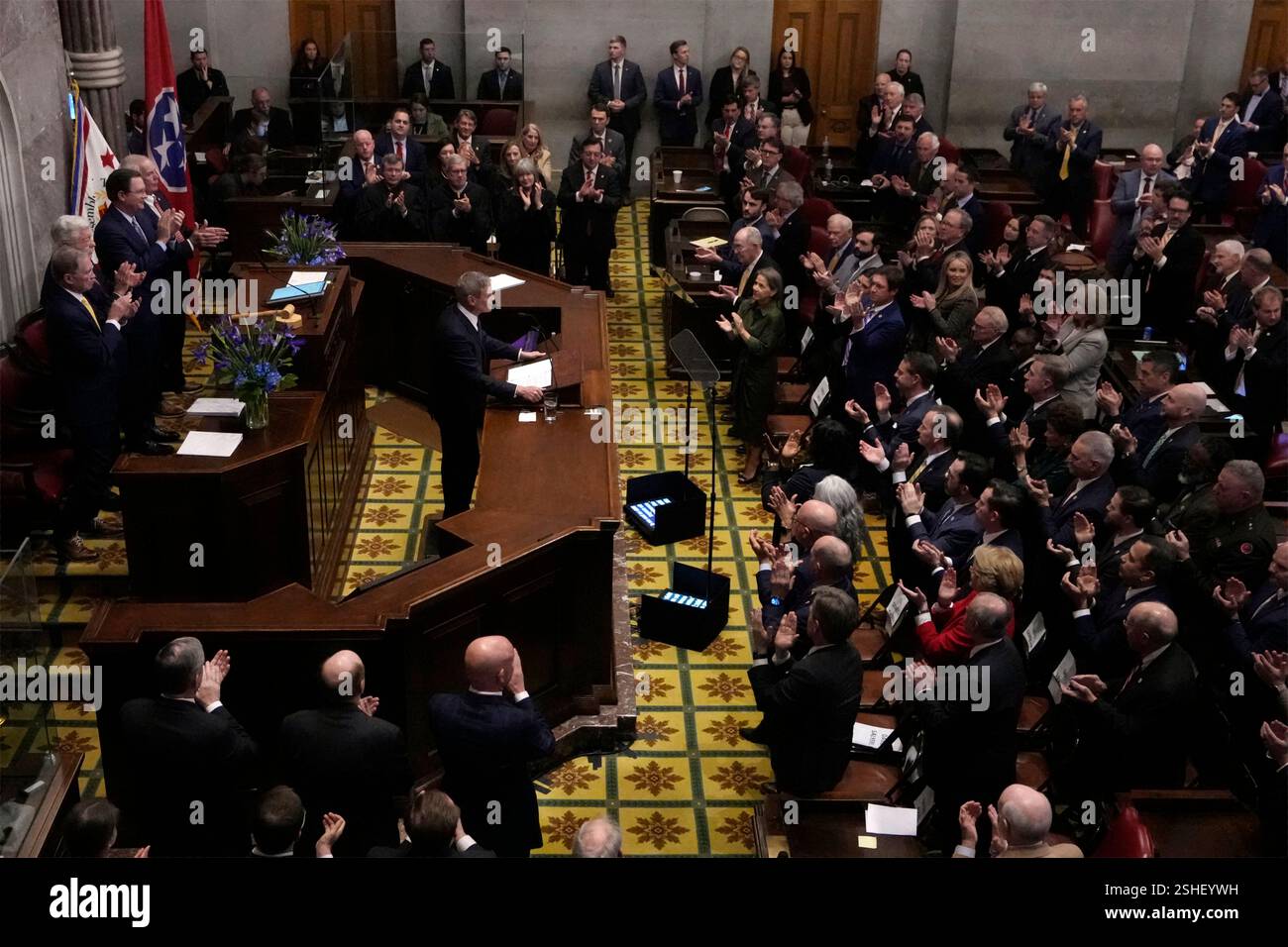 Governor Bill Lee is applauded as he delivers his State of the State ...