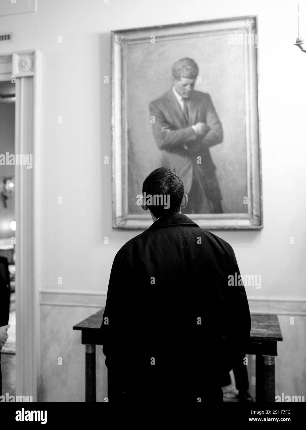 Obama portrait Black and White Stock Photos & Images - Alamy