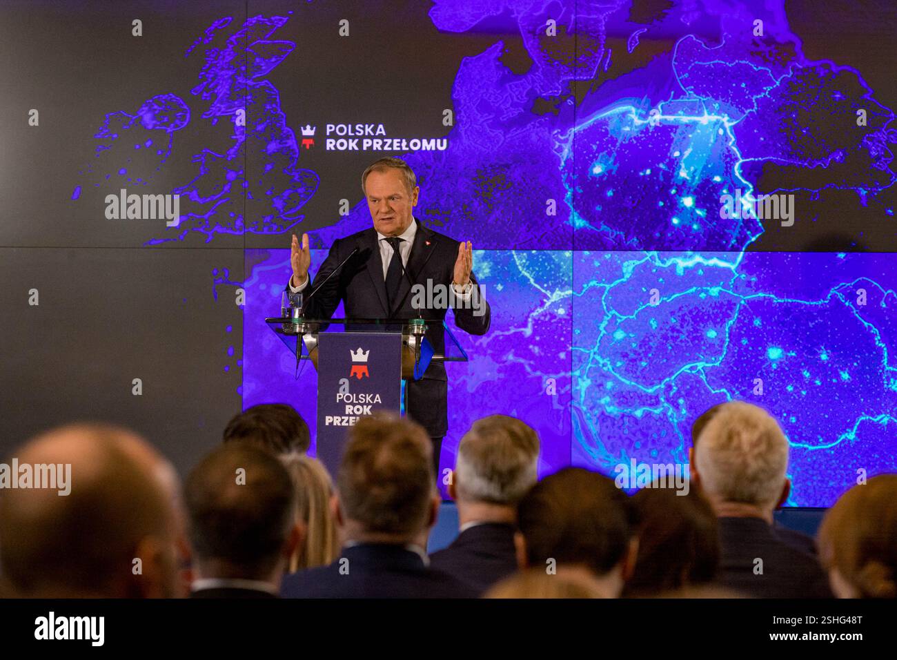 Warsaw, Poland. 10th Feb, 2025. Polish Prime Minister Donald Tusk ...