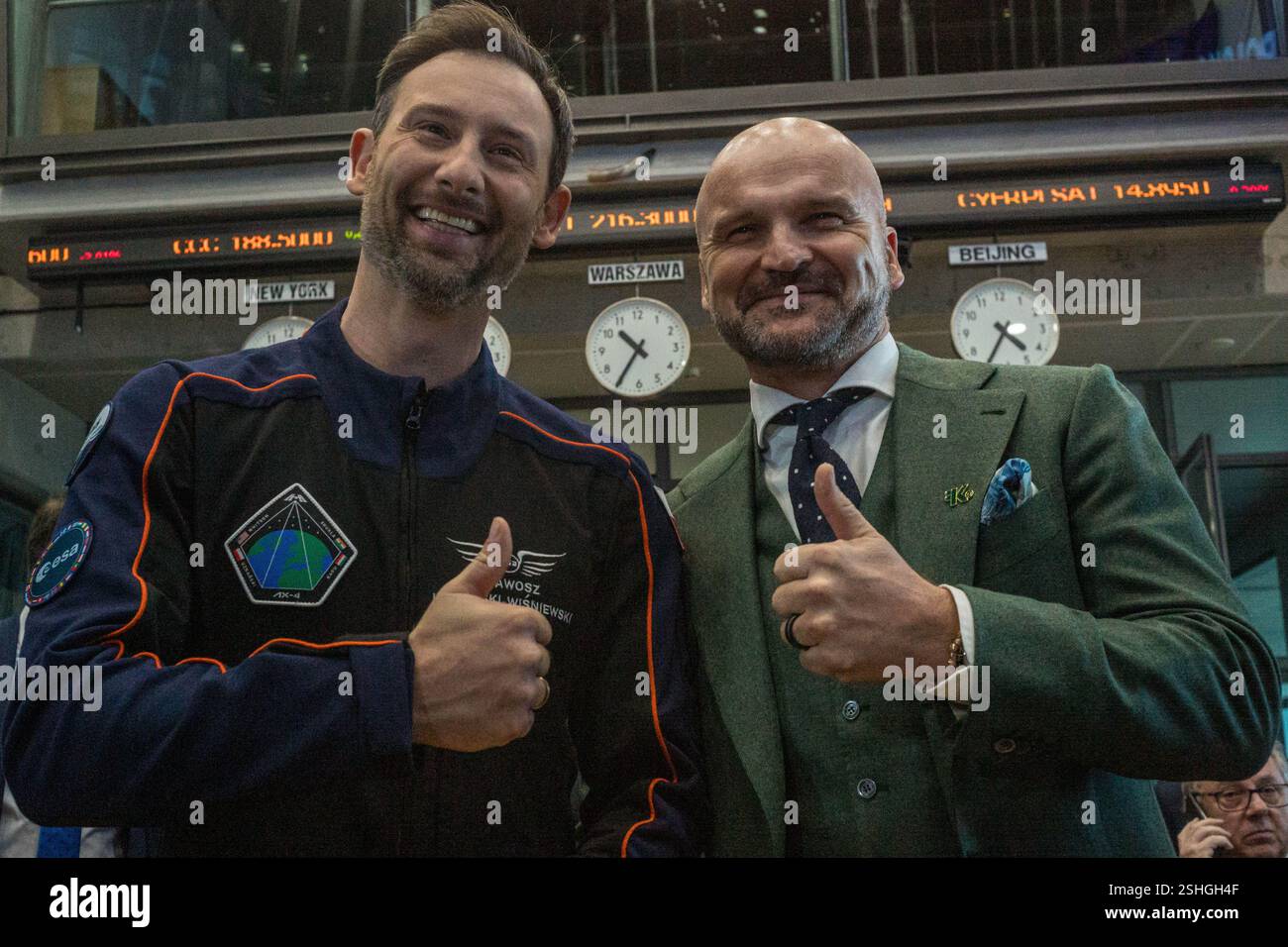 In front of the Stock Exchange ticker, CEO of InPost Rafal Brzoska ...