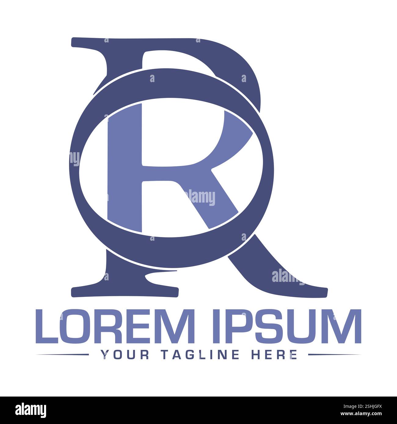 RO Letter Logo Design Stock Vector