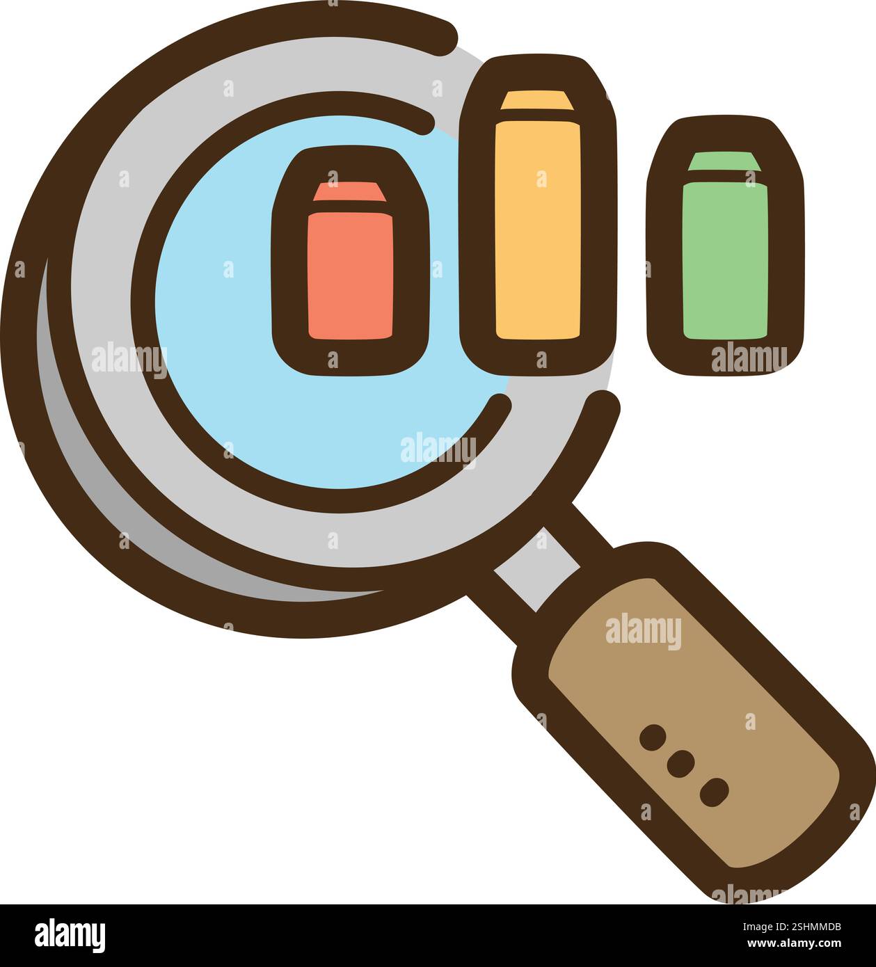 Data analysis vector doodle illustration and graphic. Part of business and office category. Stock Vector