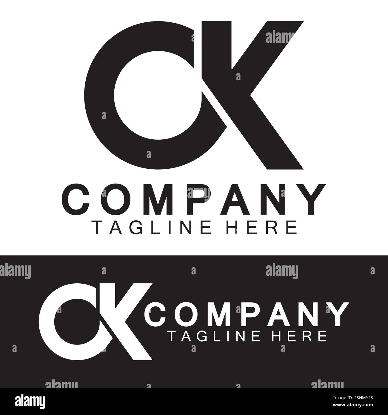 Initial Letter CK Logo Design Vector Template. Stock Vector