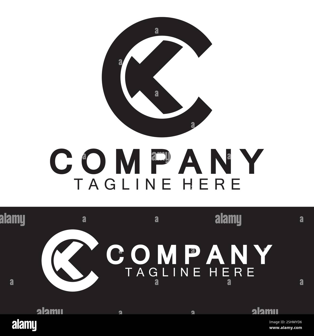 Initial Letter CK Logo Design Vector Template. Stock Vector