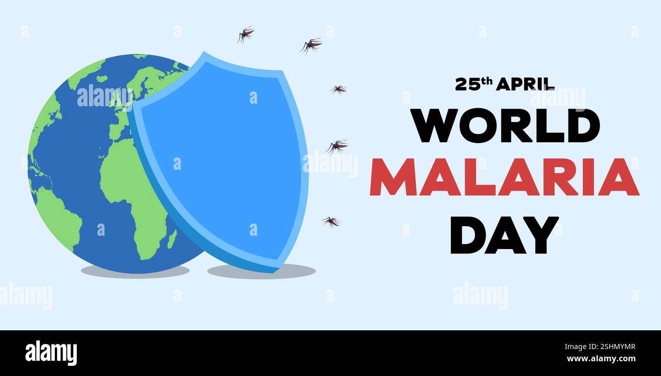 world malaria day horizontal banner illustration in flat design Stock ...