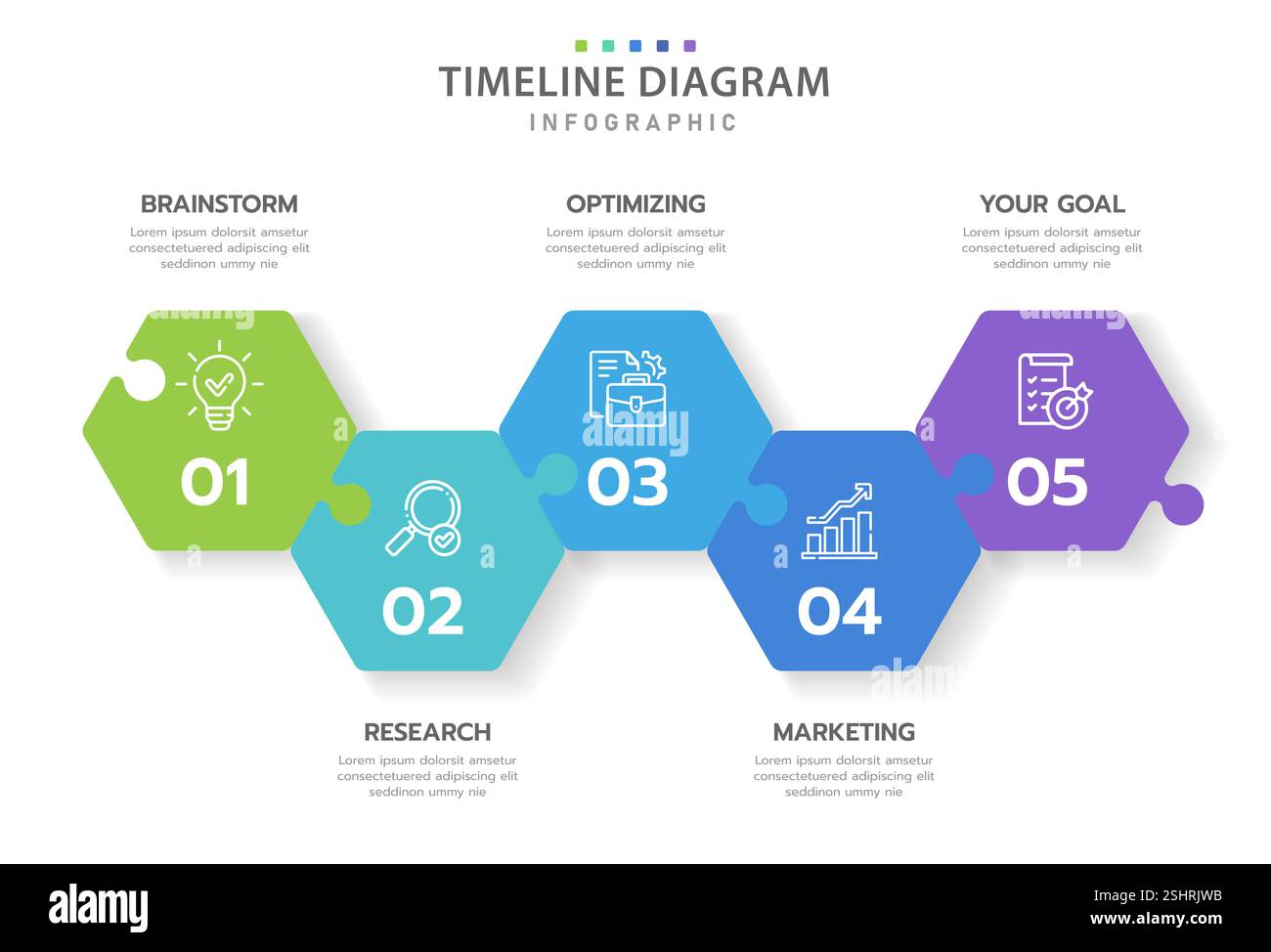 Infographic template for business concept. 5 Steps Modern Timeline ...