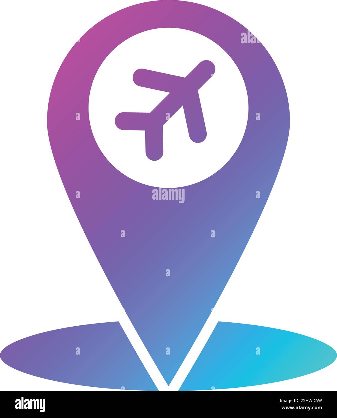 Airport location Vector Icon Design Illustration Stock Vector