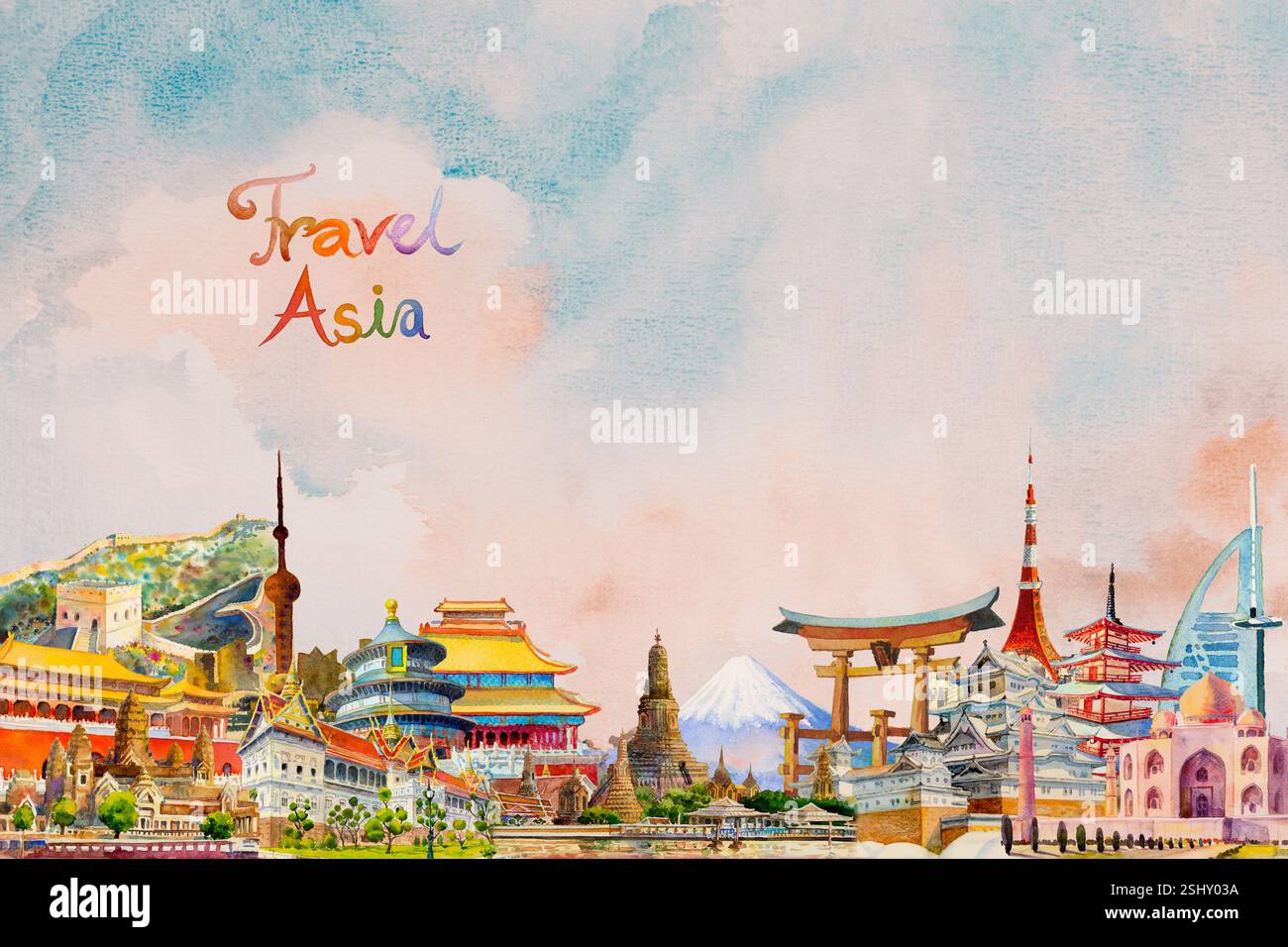 Travel around the world and sights. Famous landmarks of the world ...