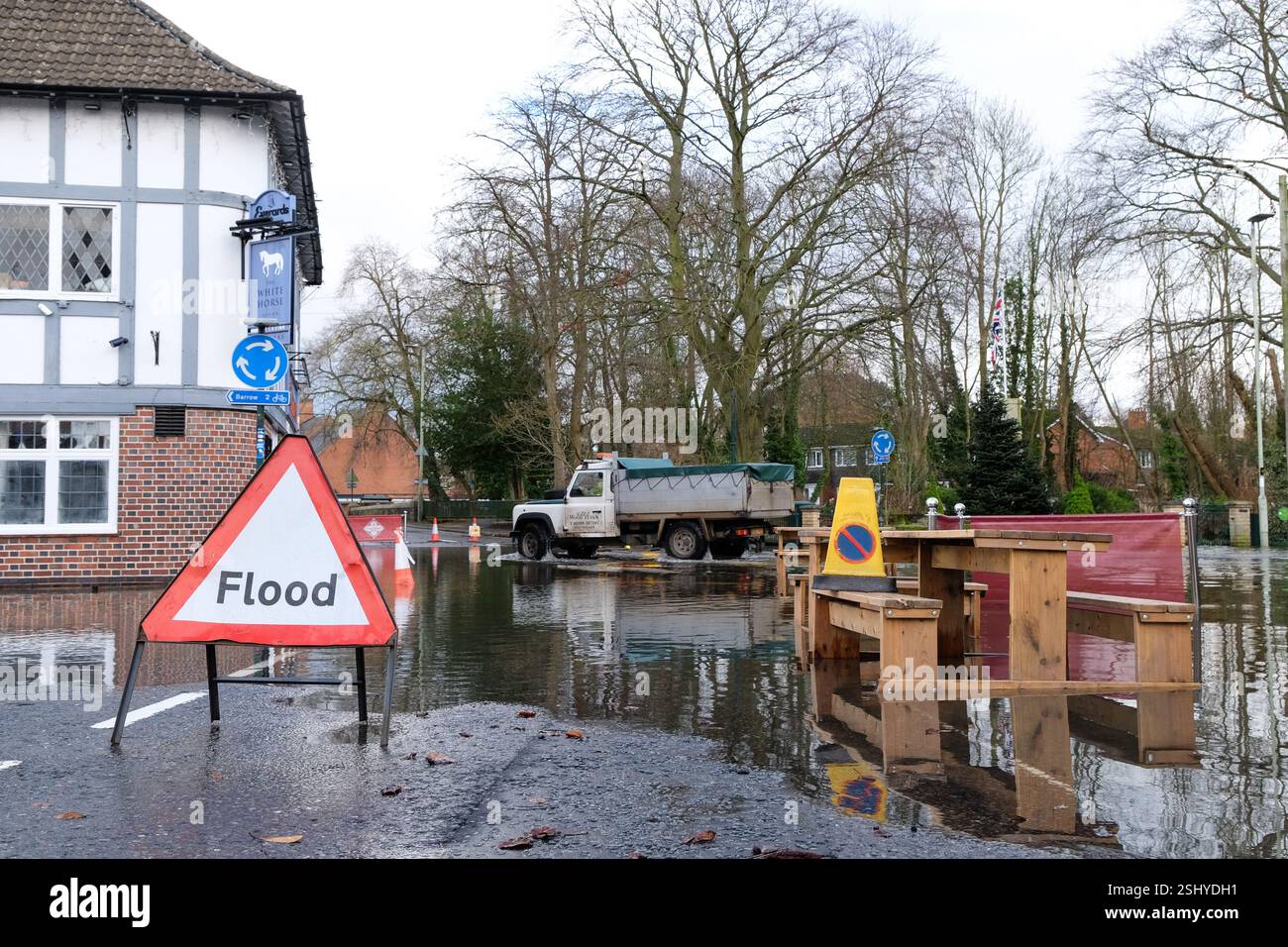 Flooding In Quorn Leicestershire Stock Photo Alamy