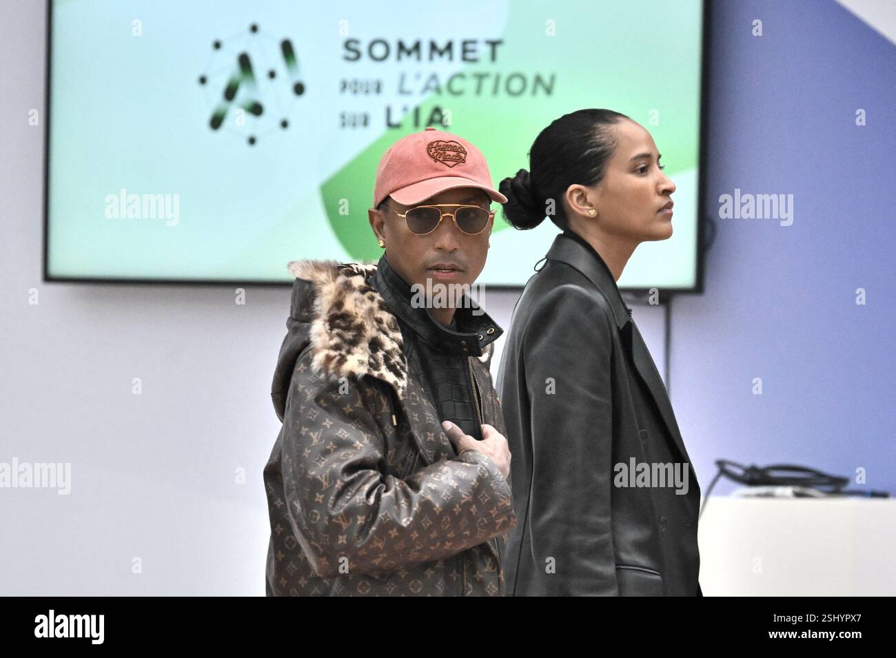 Paris, France. 11th Feb, 2025. US rapper and producer Pharrell Williams