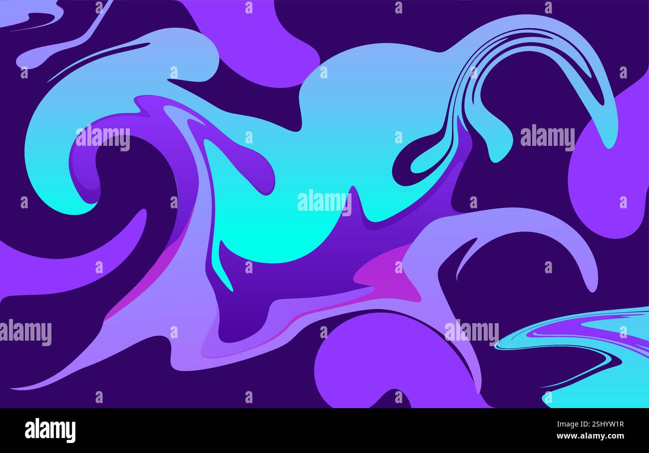 Fluid art. Modern artwork background. colorful gradient waves Stock Vector