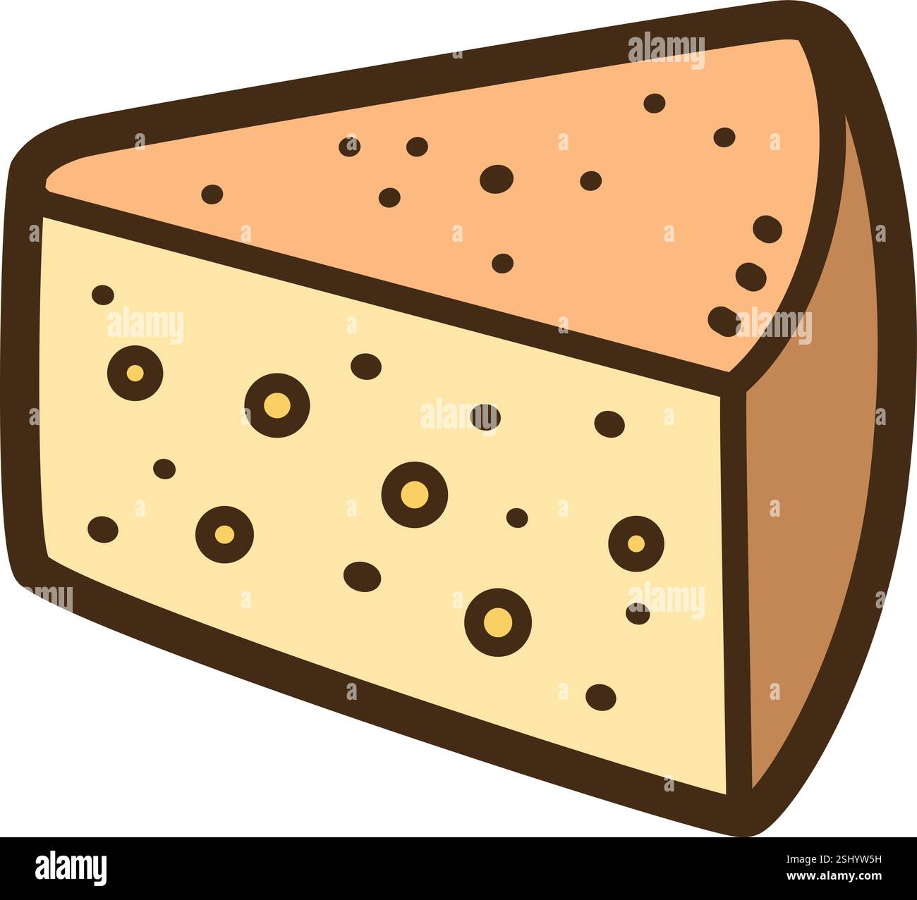 Chiffon cake vector doodle illustration and graphic Stock Vector