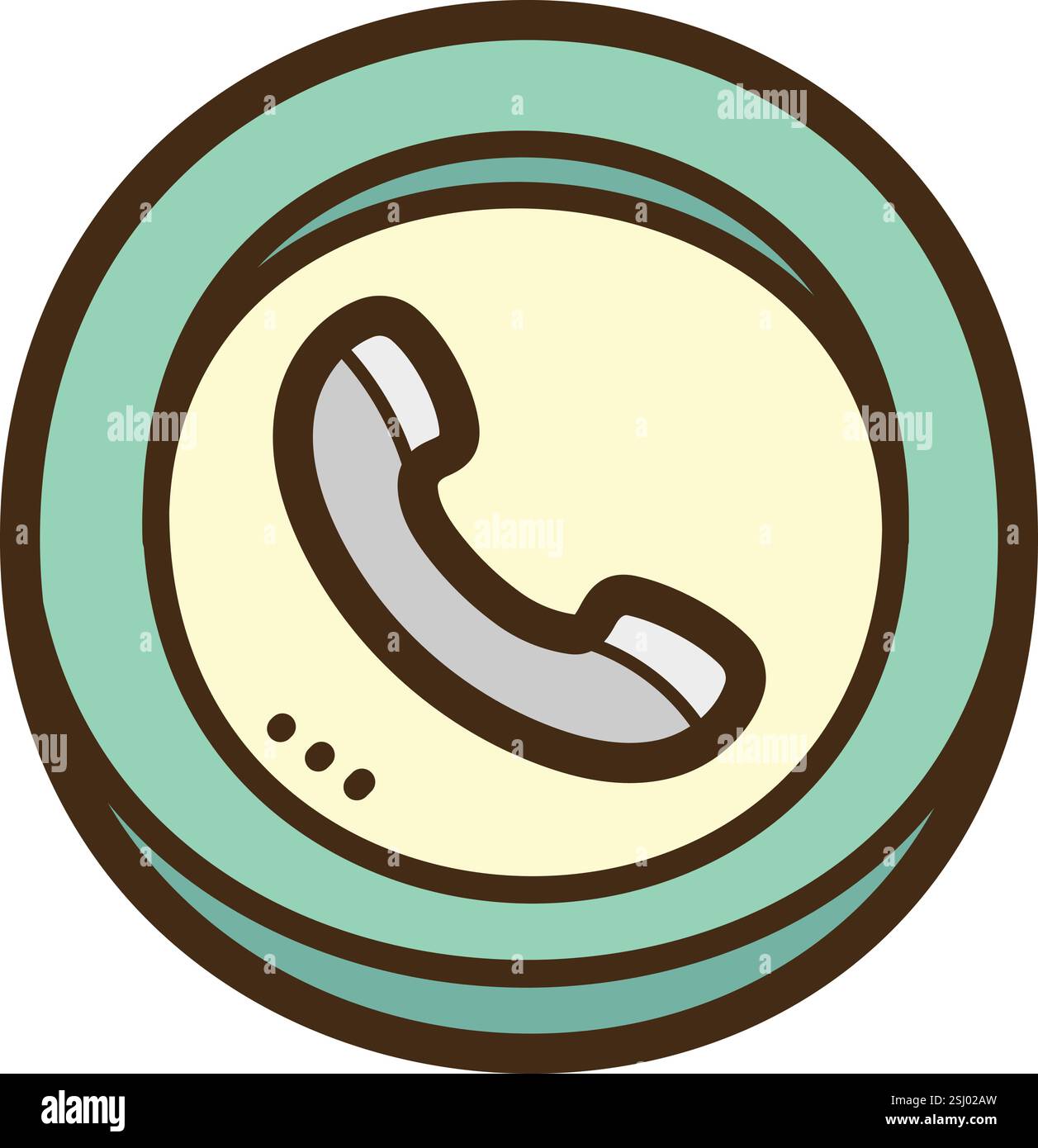 Phone vector doodle illustration and graphic. Part of contact us category. Stock Vector