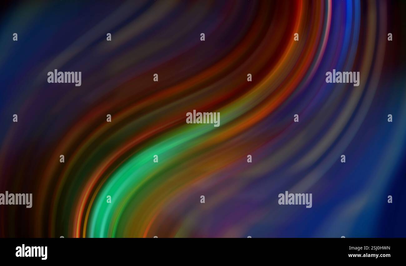 Abstract background with multicolored swirled curved lines Stock Photo