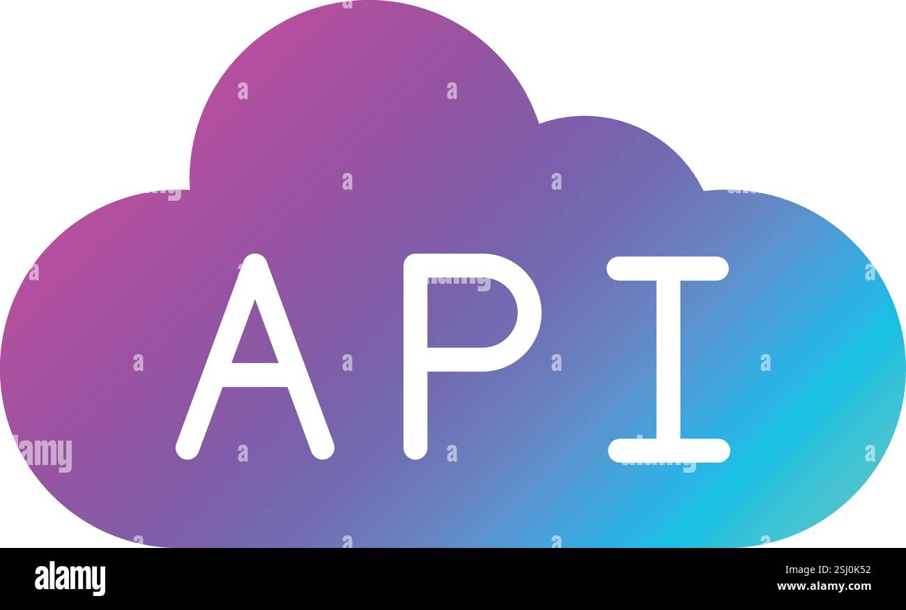 Api Vector Icon Design Illustration Stock Vector