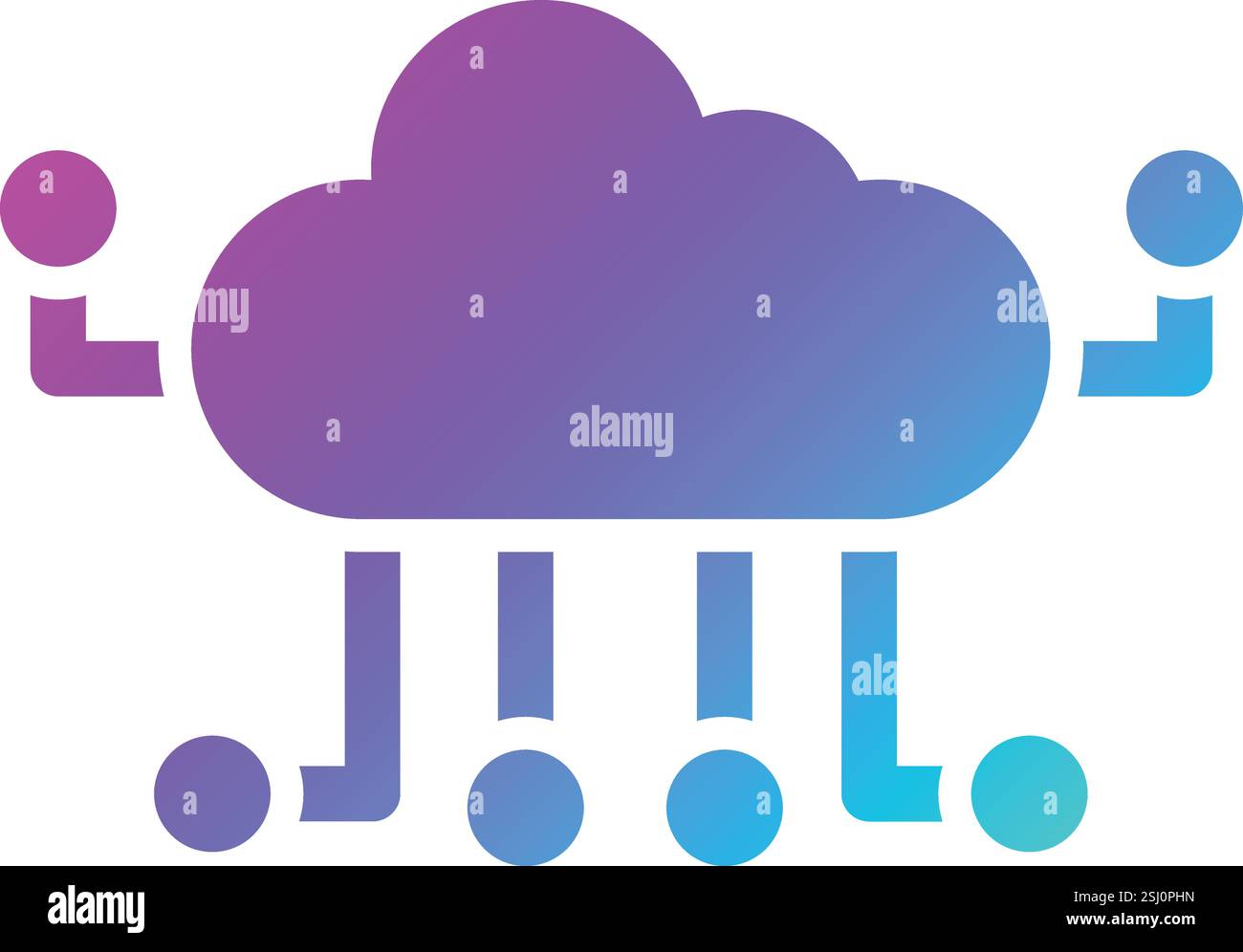 Cloud computing Vector Icon Design Illustration Stock Vector