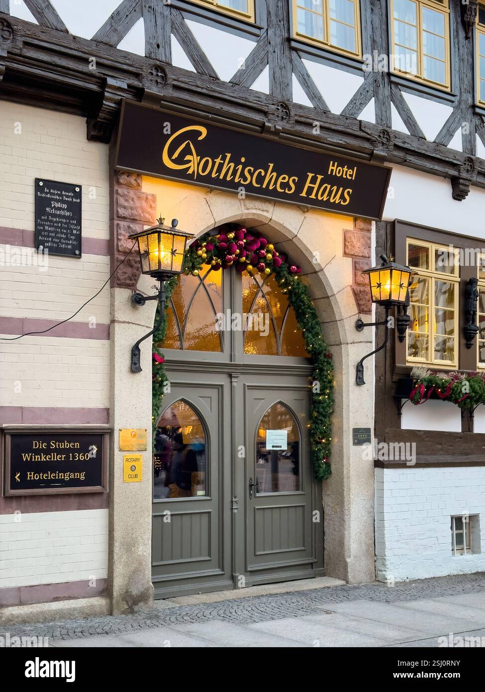 Travel Charme Hotel Gothisches Haus, Travel Charm Hotel Gothic House in Wernigerode, Saxony-Anhalt, Germany. Historic medieval building. - Smartphone Captured Stock Image