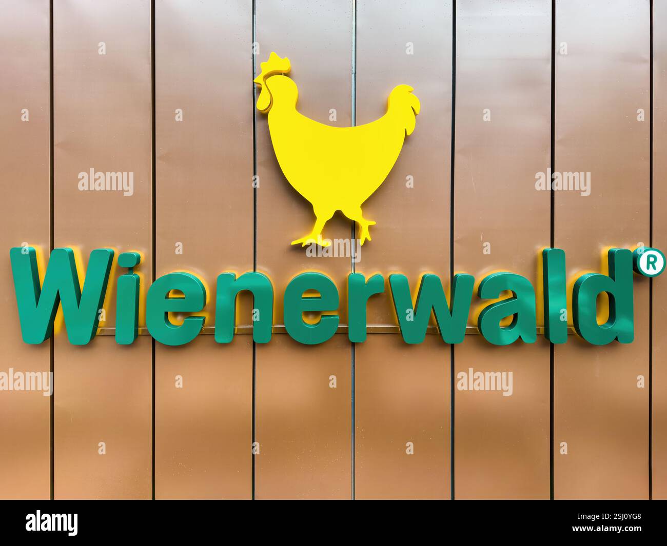 Newly opened Wienerwald restaurant in Torfhaus, Harz mountains, Lower Saxony, Germany. - Smartphone Captured Stock Image