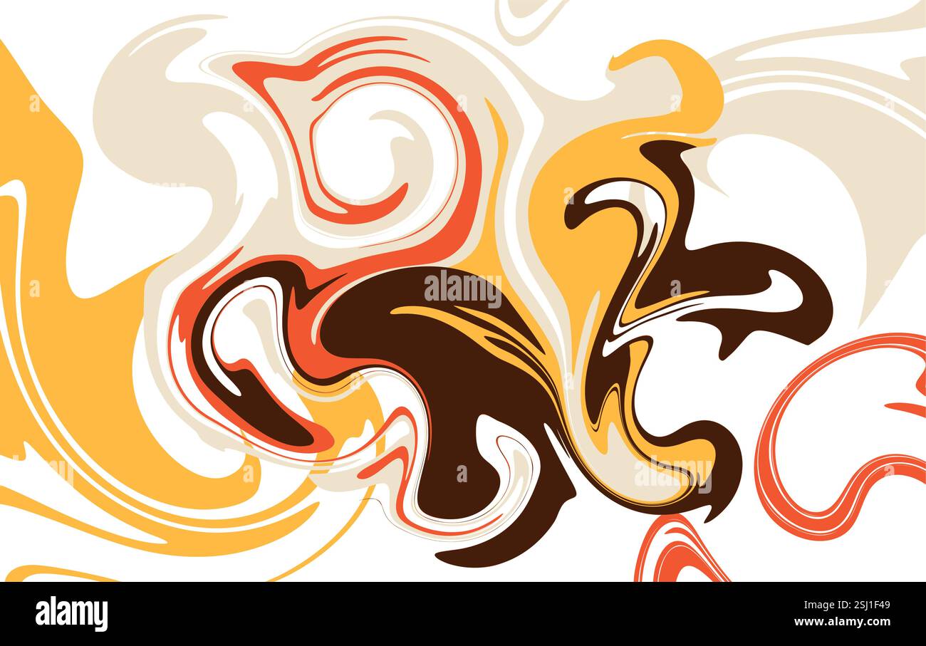 Abstract Artwork Background vector. Liquid Wave colorful Design Stock Vector