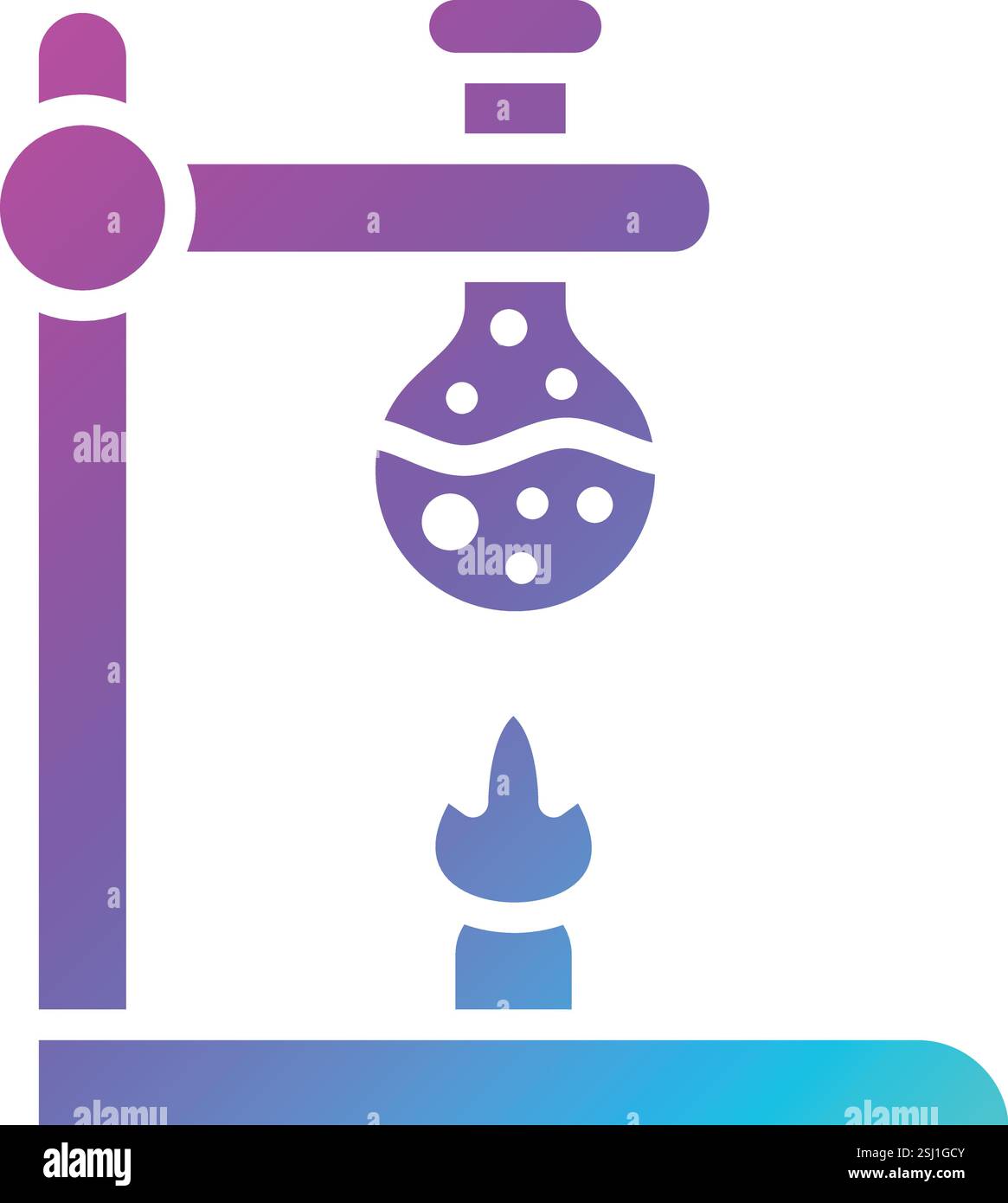 Bunsen burner Vector Icon Design Illustration Stock Vector