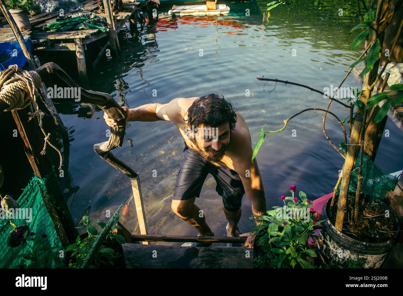 Koh Rong Fish Both Preak Svay, Koh Rong Island, Cambodia, February 6, 2025 Tourists ...