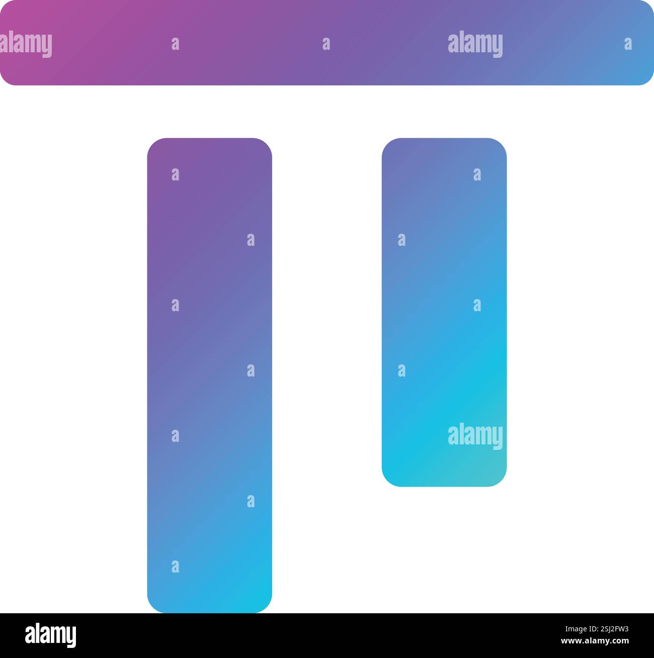 Top alignment Vector Icon Design Illustration Stock Vector Image & Art ...