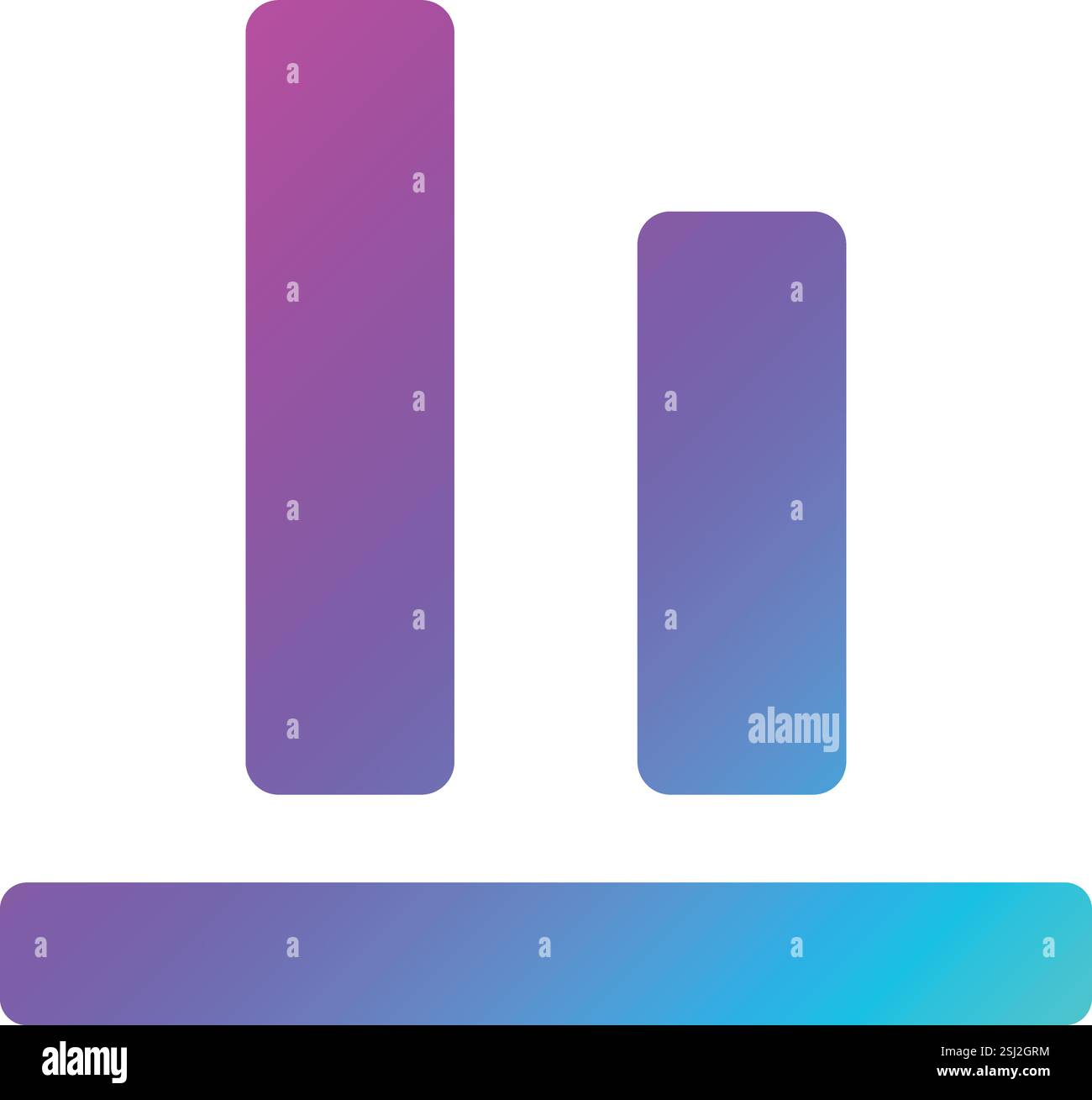 Bottom alignment Vector Icon Design Illustration Stock Vector