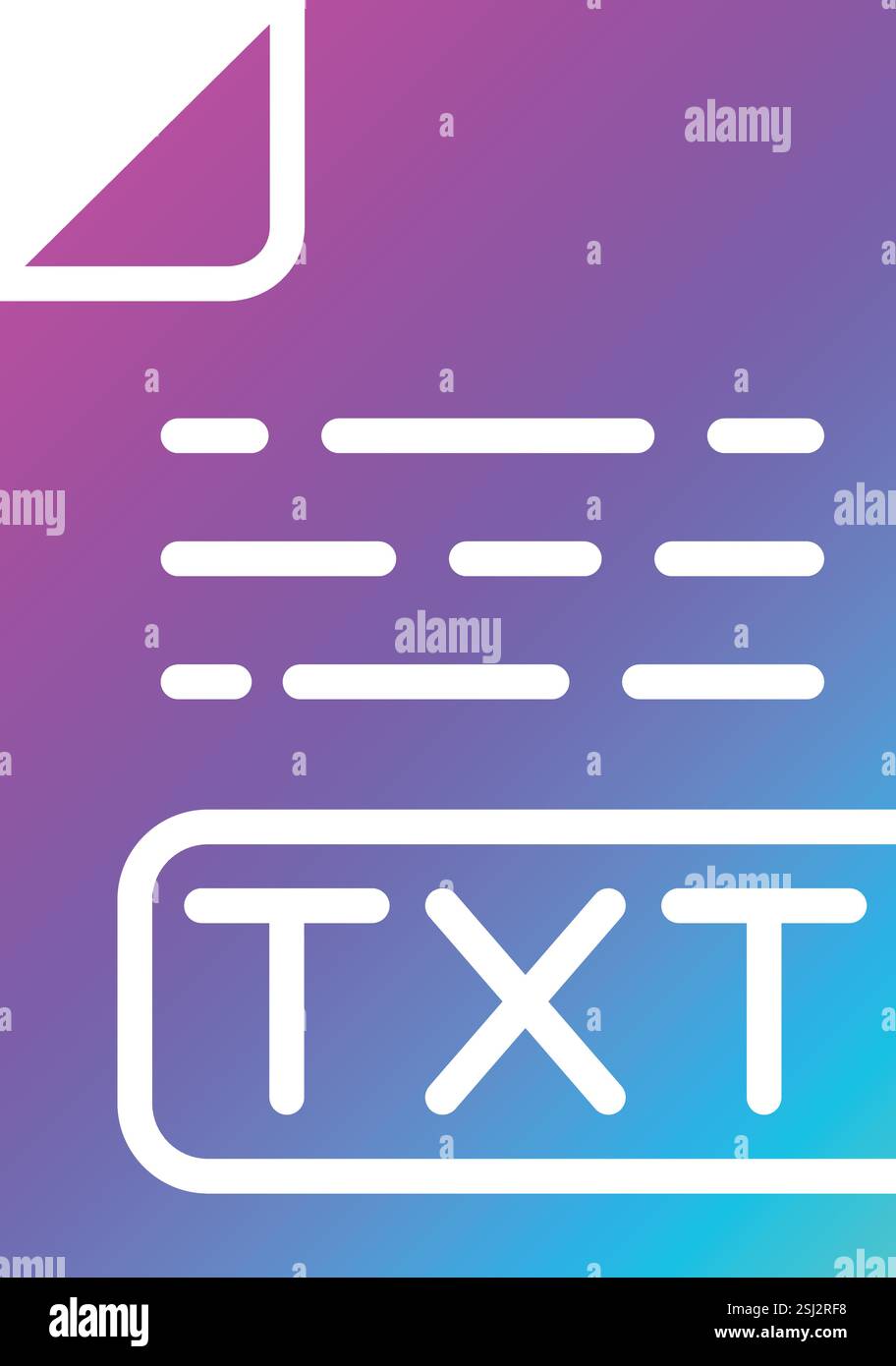 Txt File Vector Icon Design Illustration Stock Vector