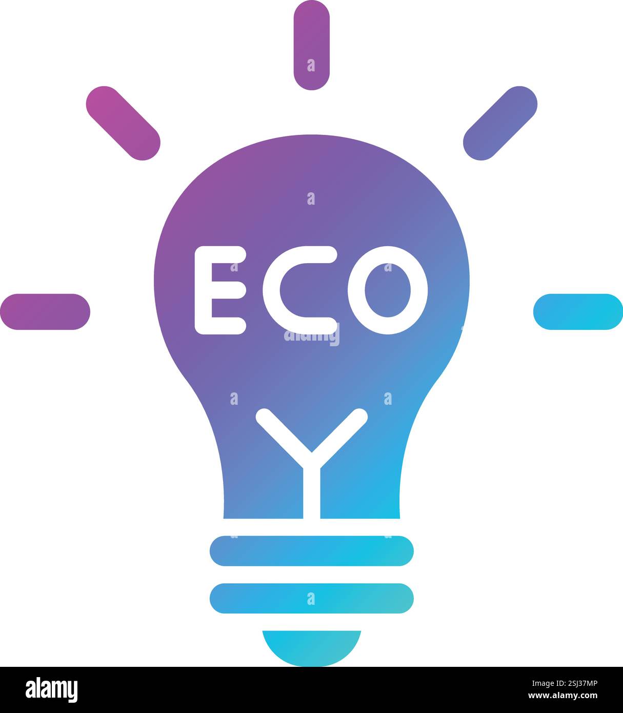 Eco light Vector Icon Design Illustration Stock Vector