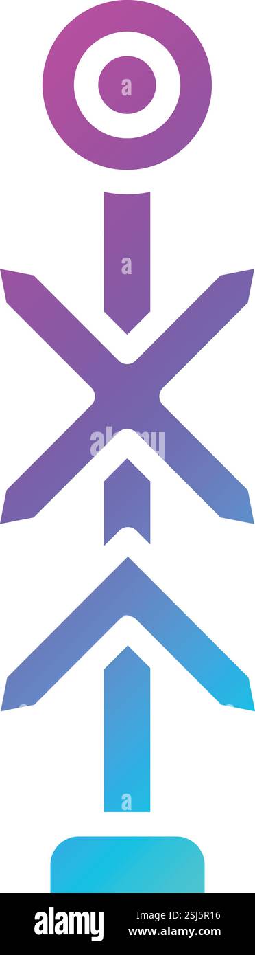 Multi line Vector Icon Design Illustration Stock Vector