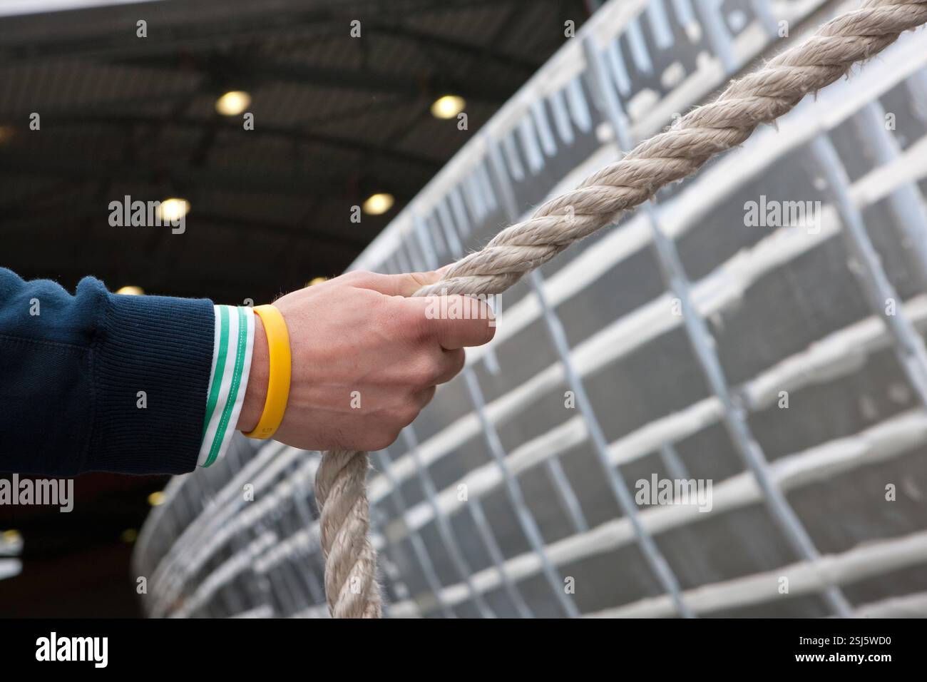 Shipbuilding Rope Shipbuilding Industry. Aluminium hull of a super sailing yacht being ...