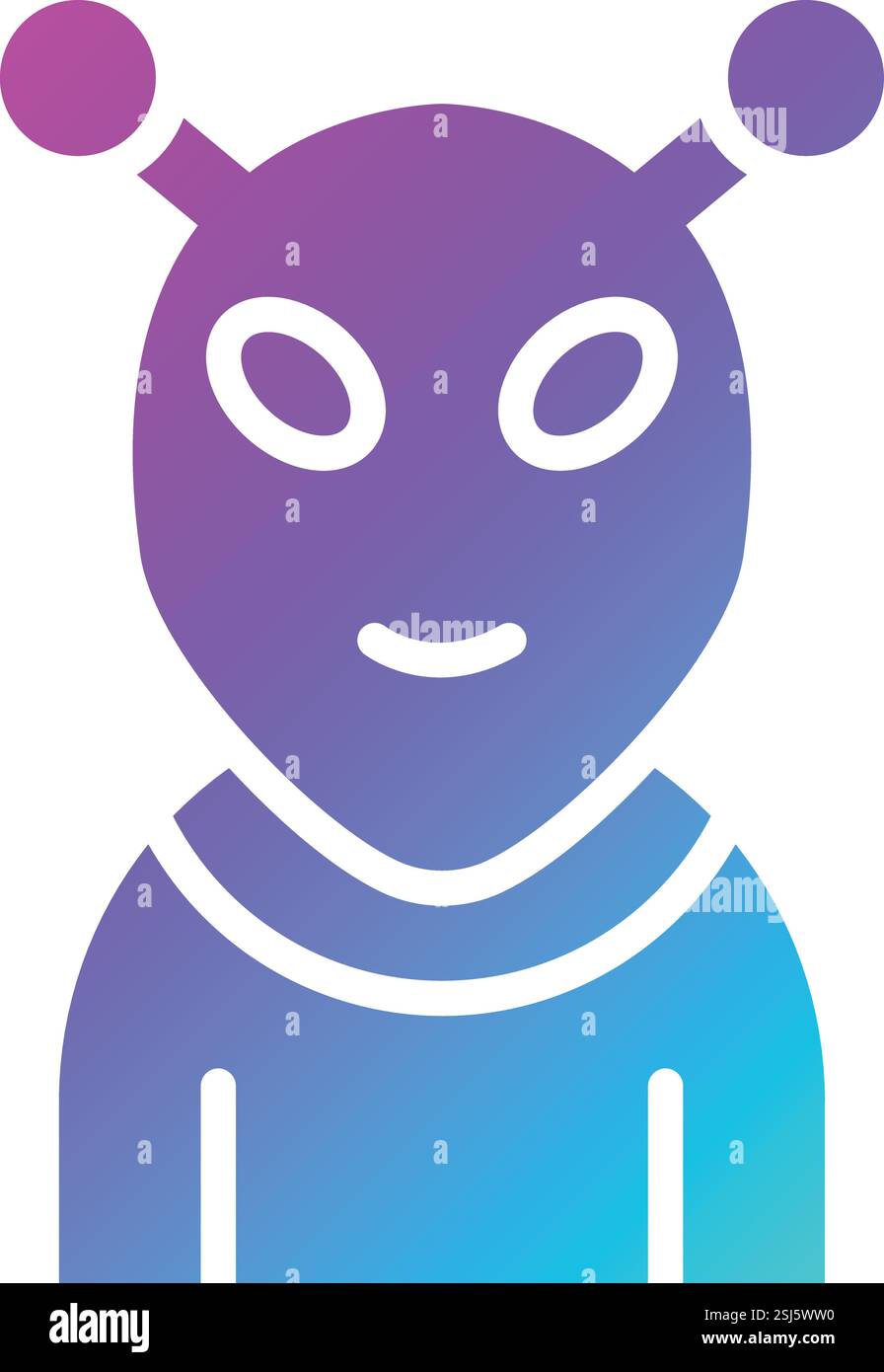 Alien Vector Icon Design Illustration Stock Vector