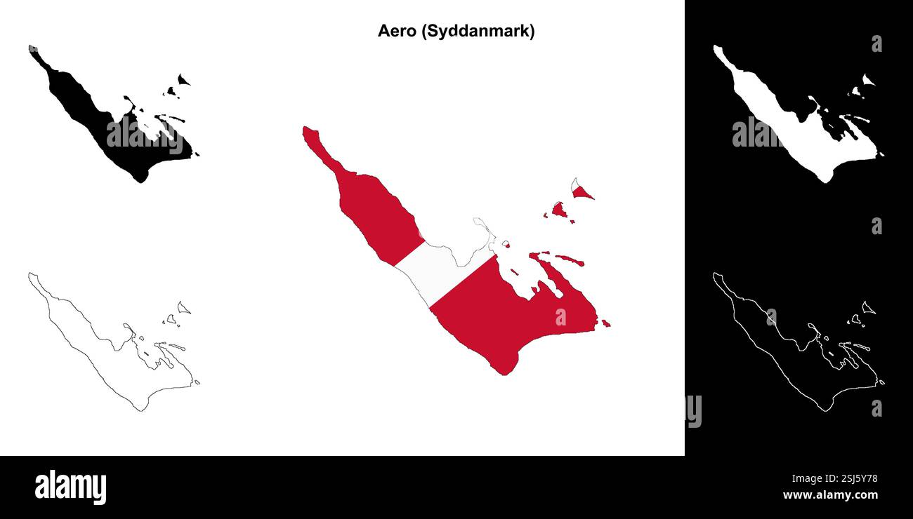 Aero outline map hi-res stock photography and images - Alamy
