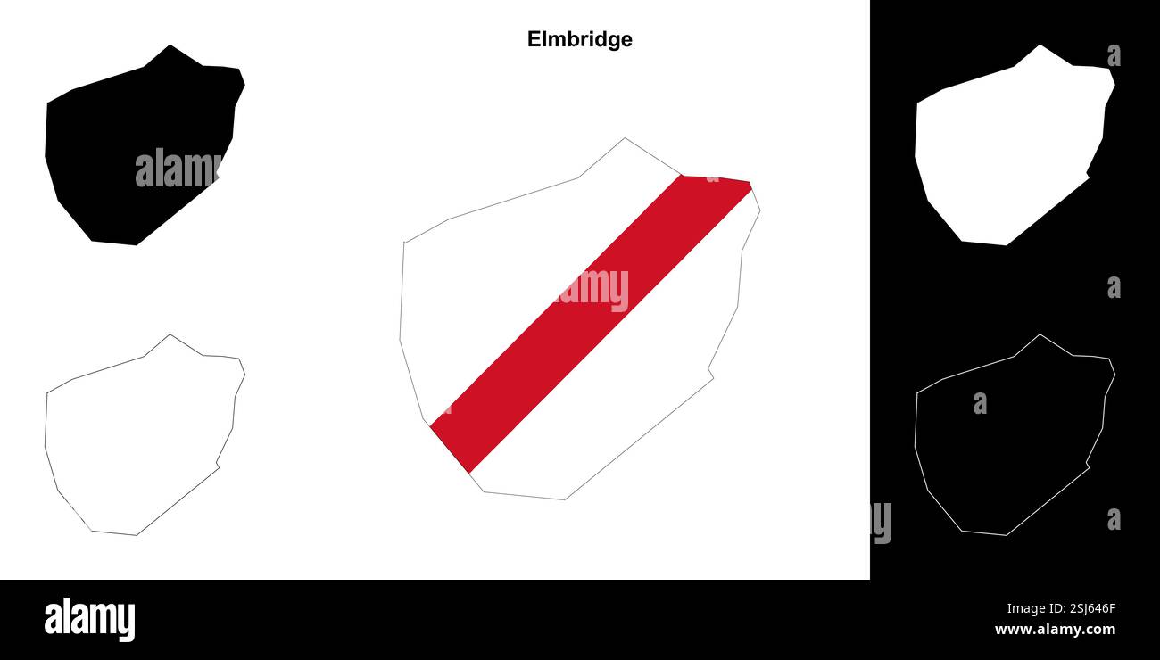 Elmbridge blank outline map set Stock Vector Image & Art - Alamy