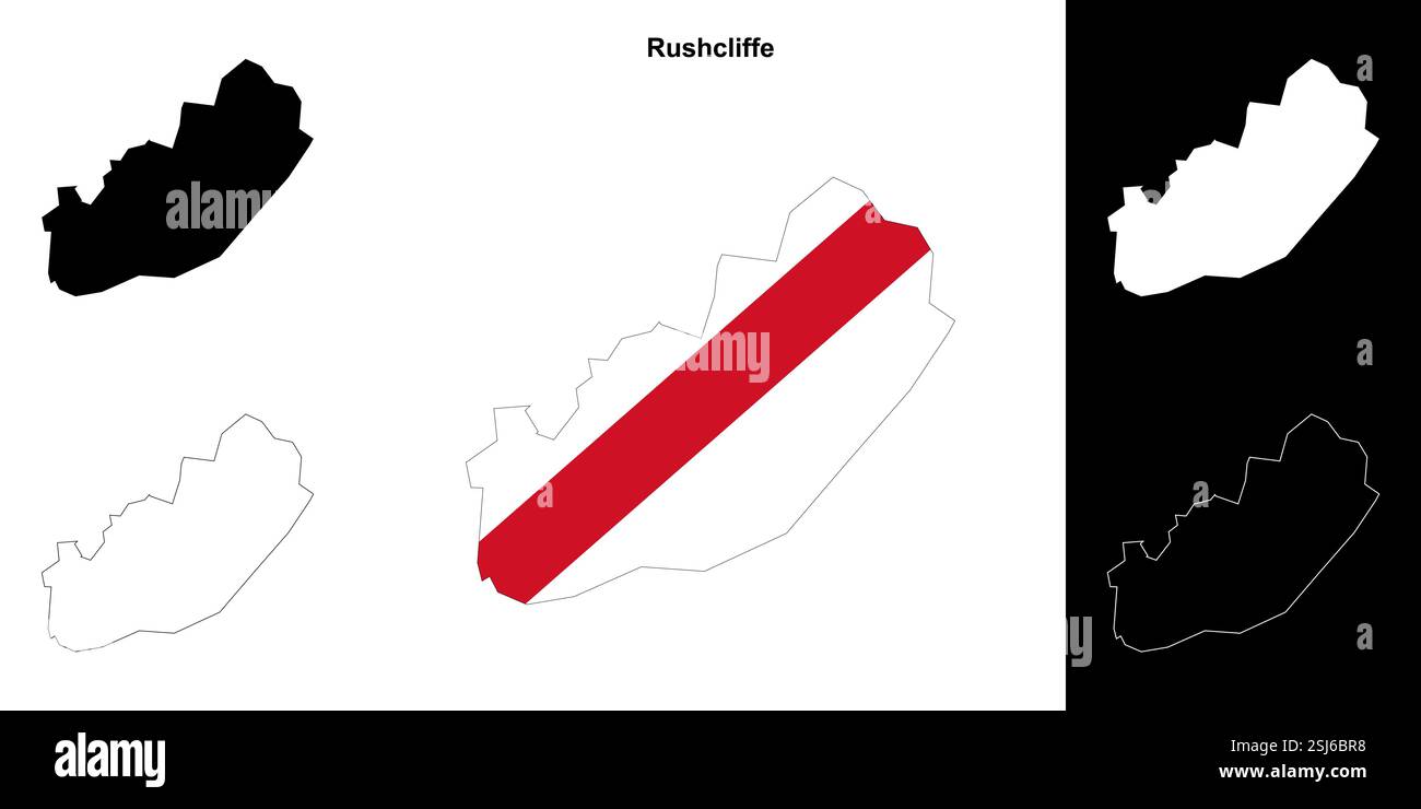 Rushcliffe vector outline map hi-res stock photography and images - Alamy