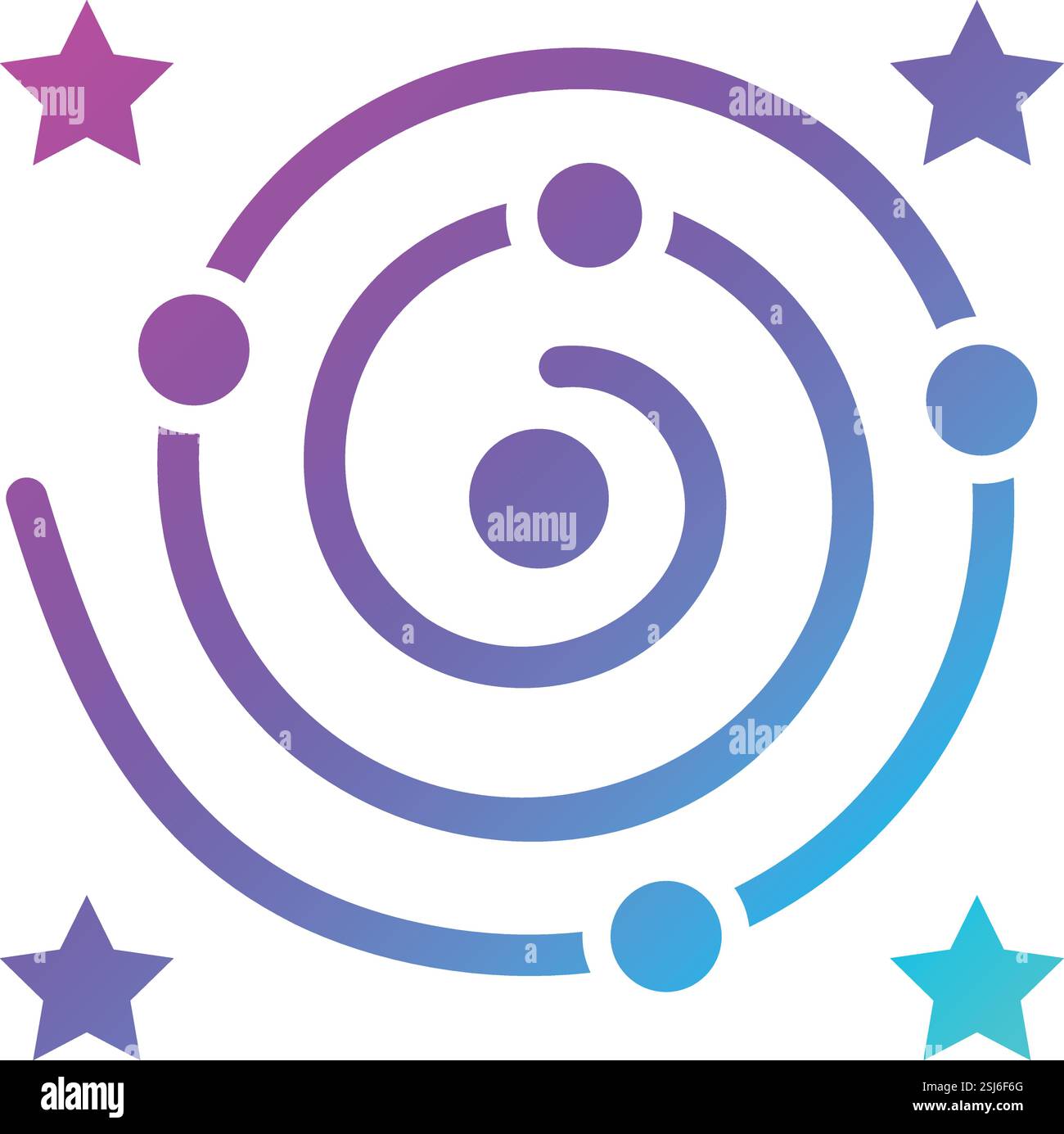 Galaxy Vector Icon Design Illustration Stock Vector