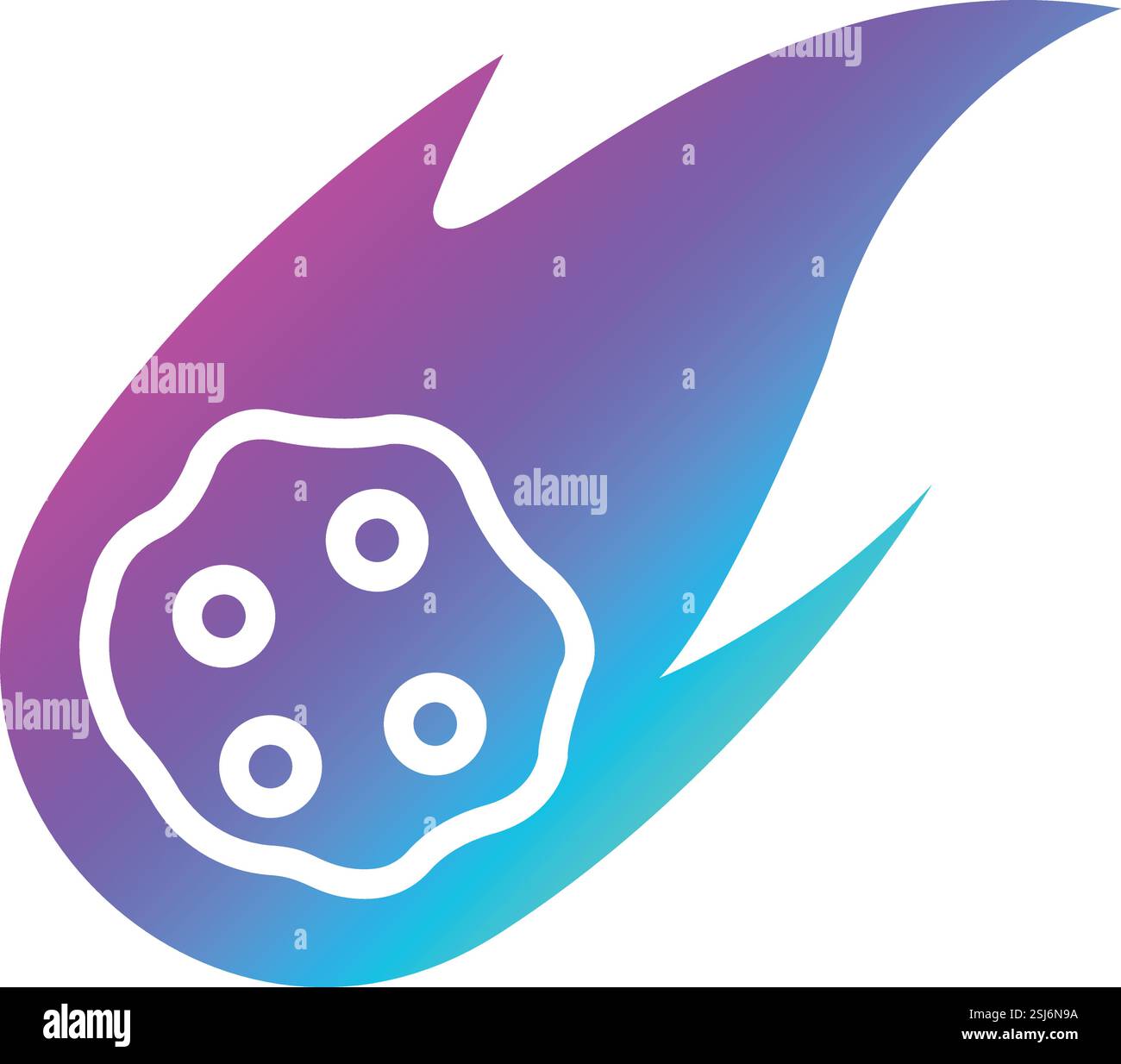 Comet Vector Icon Design Illustration Stock Vector