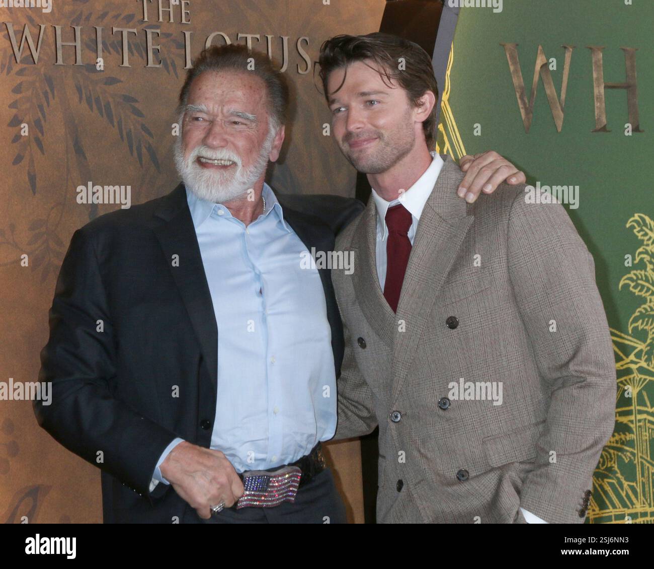 Los Angeles, USA. 10, February, 2025. Pictured left to right, Arnold