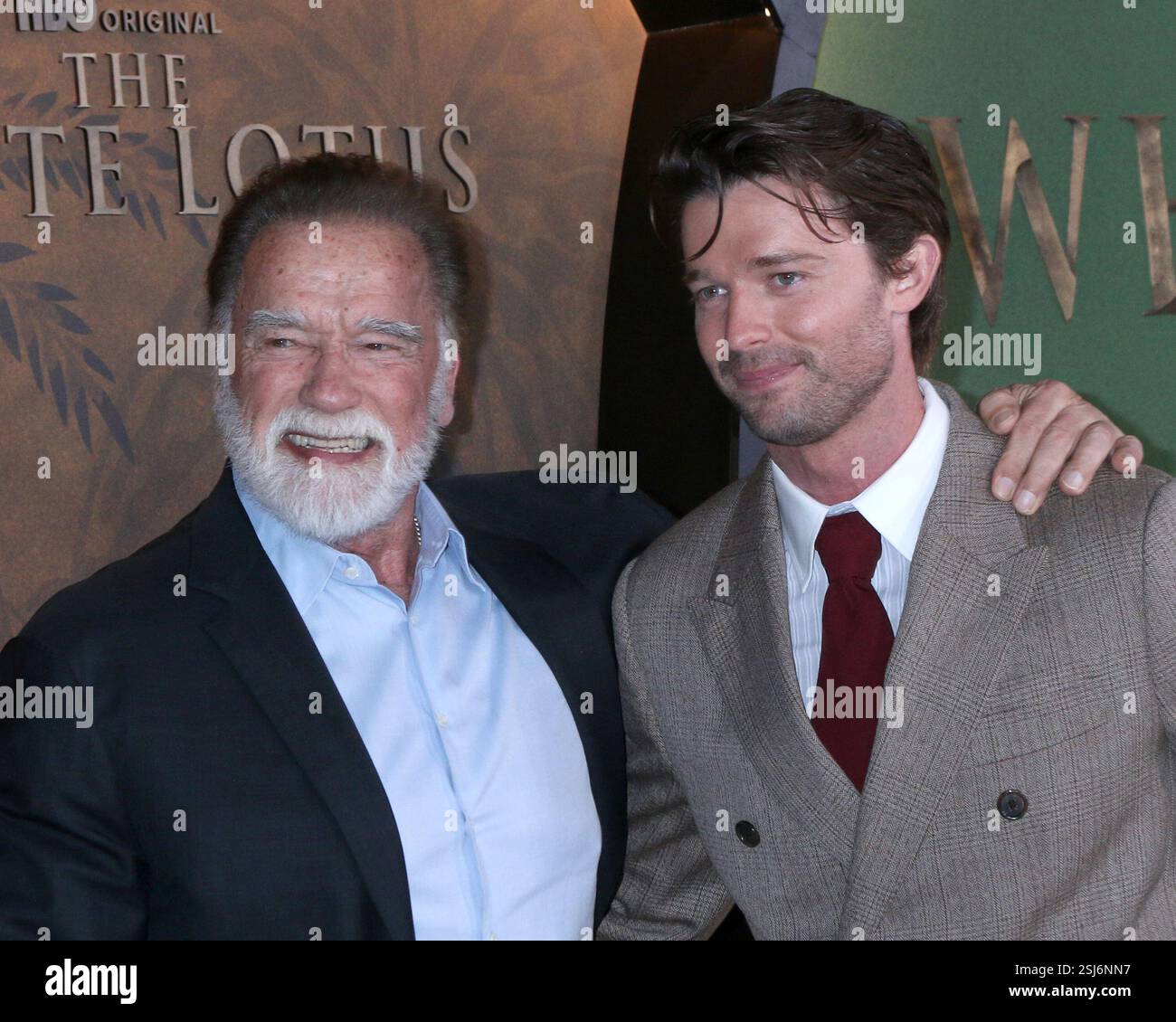 Los Angeles, USA. 10, February, 2025. Pictured left to right, Arnold