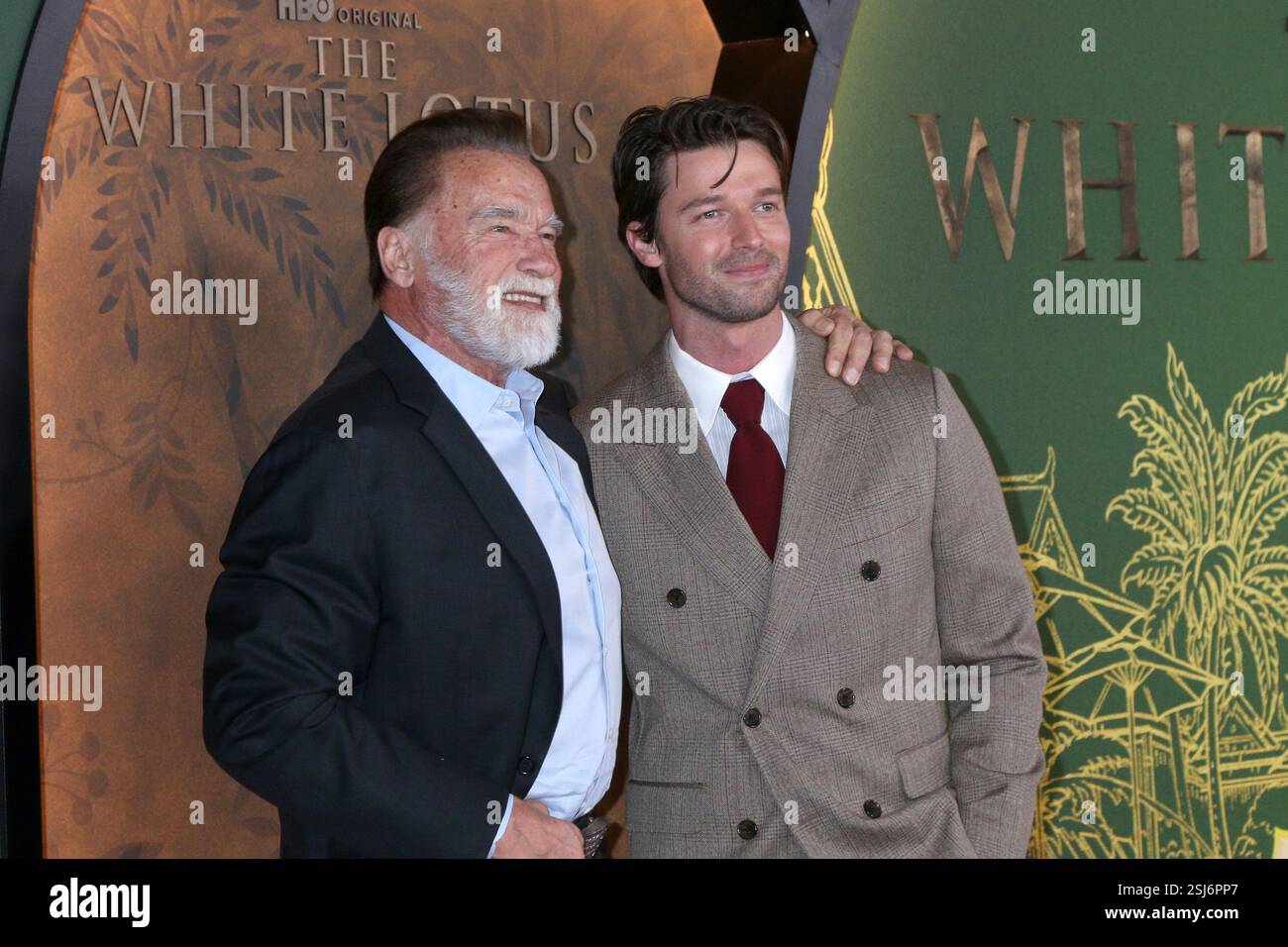 Los Angeles, USA. 10, February, 2025. Pictured left to right, Arnold