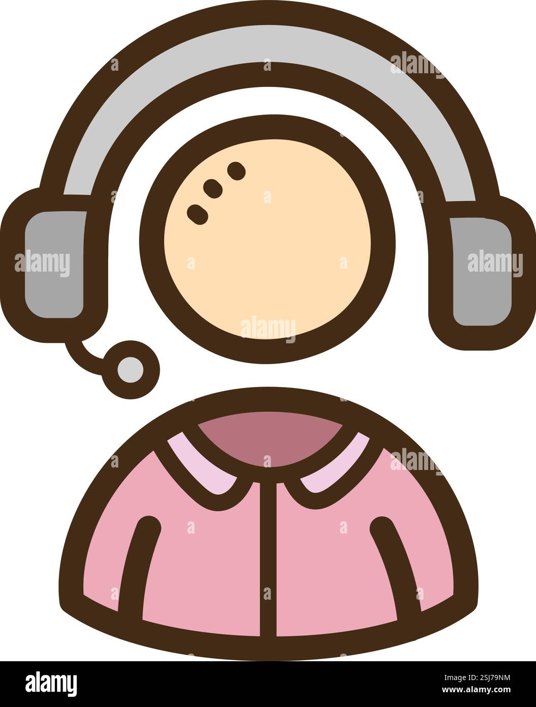 Customer service vector doodle illustration and graphic. Part of elearning category. Stock Vector
