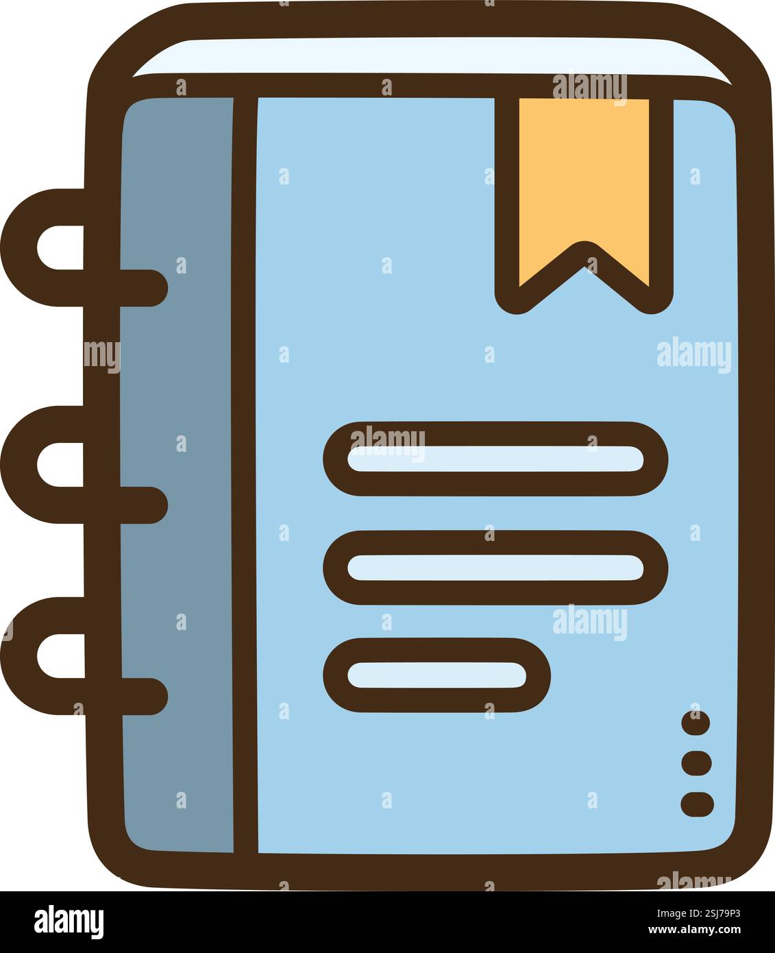 Book vector doodle illustration and graphic. Part of elearning category. Stock Vector