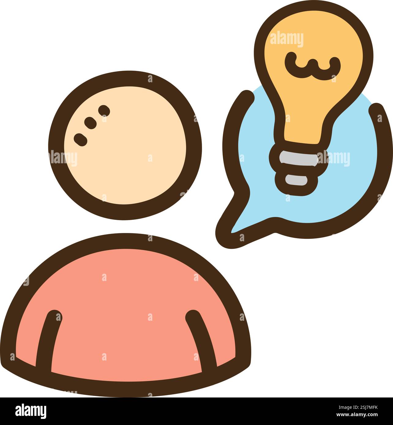 Creativity vector doodle illustration and graphic. Part of elearning category. Stock Vector