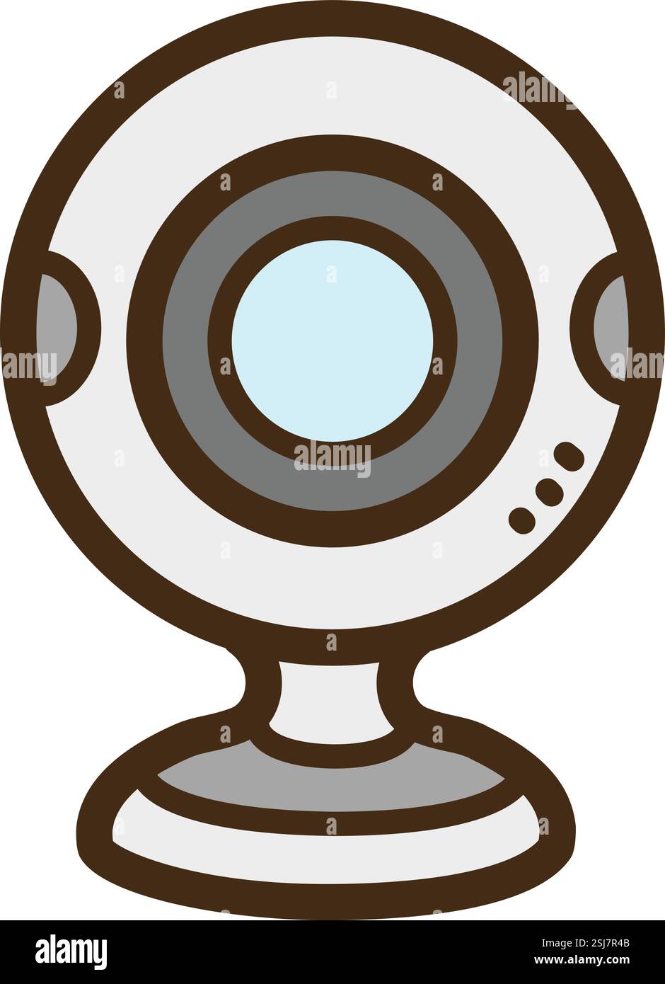 Cctv vector doodle illustration and graphic. Part of electronic category. Stock Vector